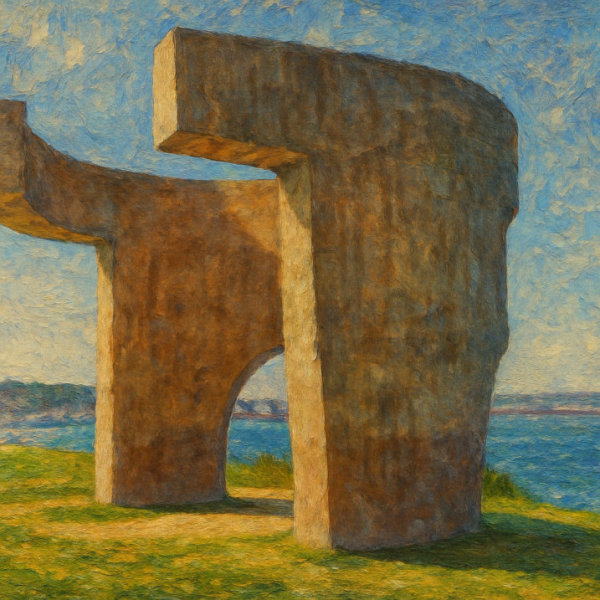 Elogio del Horizonte Sculpture, Gijon, Spain
