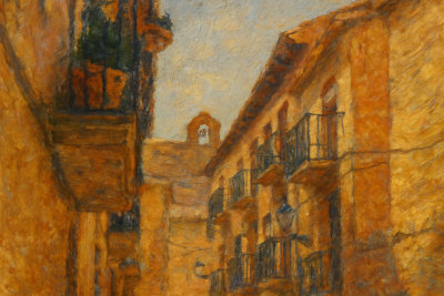 Laguardia Street with Iron Balconies, Laguardia, Spain