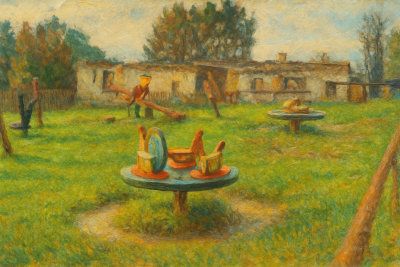 Rustic Village Playground, Hrensko, Czech Republic