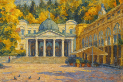 Spa Pavilion in Autumn, Mariánské Lázně, Czech Republic