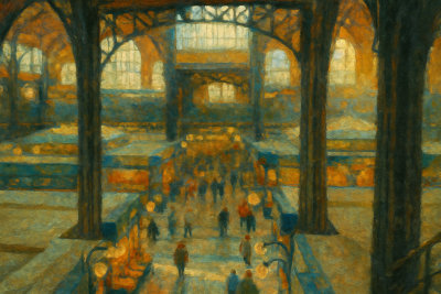 Budapest Market Hall Interior, Eger, Hungary