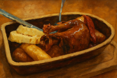 Czech Roast Duck with Dumplings, Brno, Czech Republic