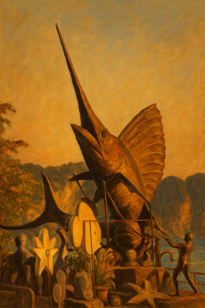 Marlin Statue by the Sea, Ao Nang, Thailand