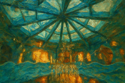 Glass Dome and Chandelier, Da Lat, Vietnam