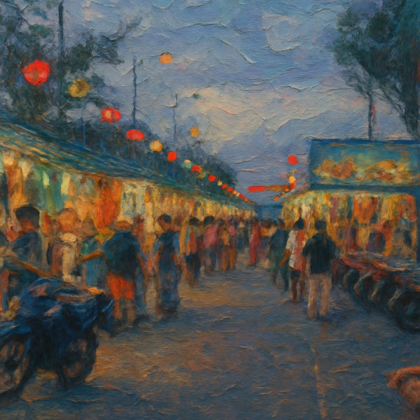 Nha Trang Night Market Lanterns, Nha Trang, Vietnam