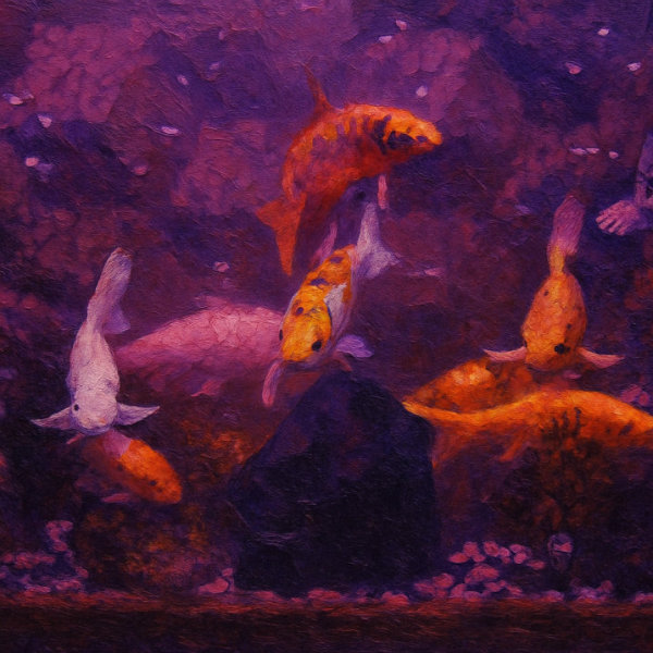 Koi Fish in Violet Light, Nha Trang, Vietnam