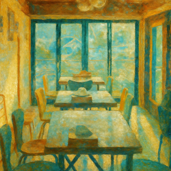 Seoul Cafe Interior by the Window, Seoul, South Korea
