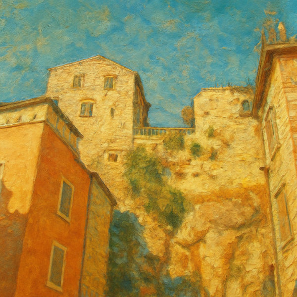 Šibenik Stone Houses Below the Walls, Sibenik, Croatia
