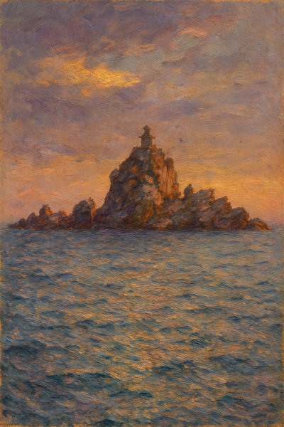 Petrovac Chapel Islet at Sunset, Petrovac, Montenegro