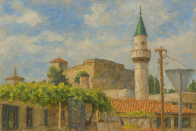 Minaret and Fortress Walls, Ulcinj, Montenegro