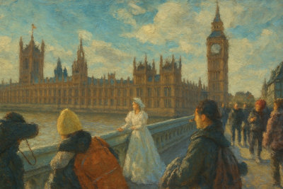 Big Ben from Westminster Bridge, London, England