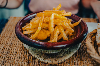 Lamb tagine with fries — Morocco