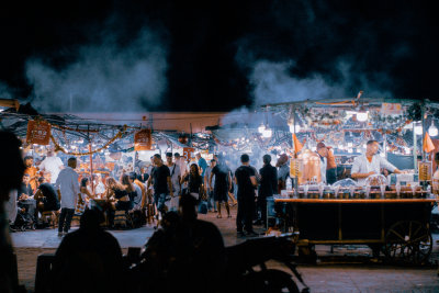 Jemaa el-Fnaa night food market — Marrakech & the Sahara, Morocco