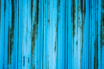 Cyan Corrugated Metal, Ubud, Bali