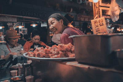 Seoul Night Market Vendor, Seoul, South Korea