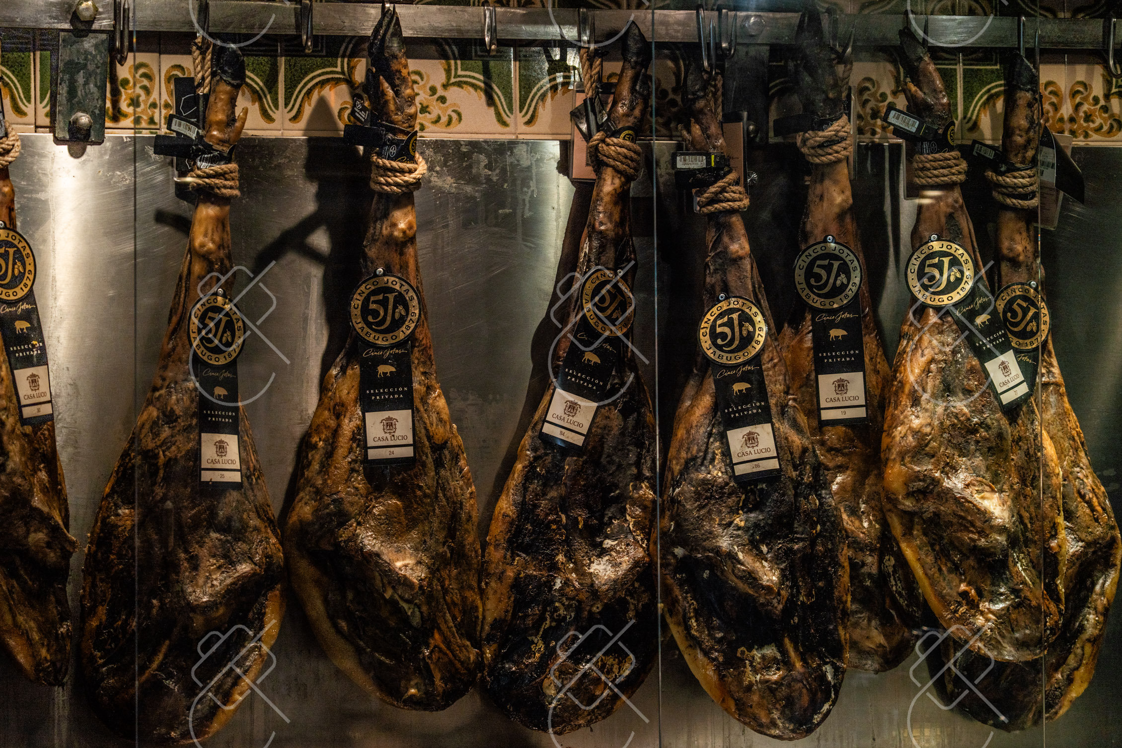 View & buy this print Jamón ibérico, leg by leg — Spain