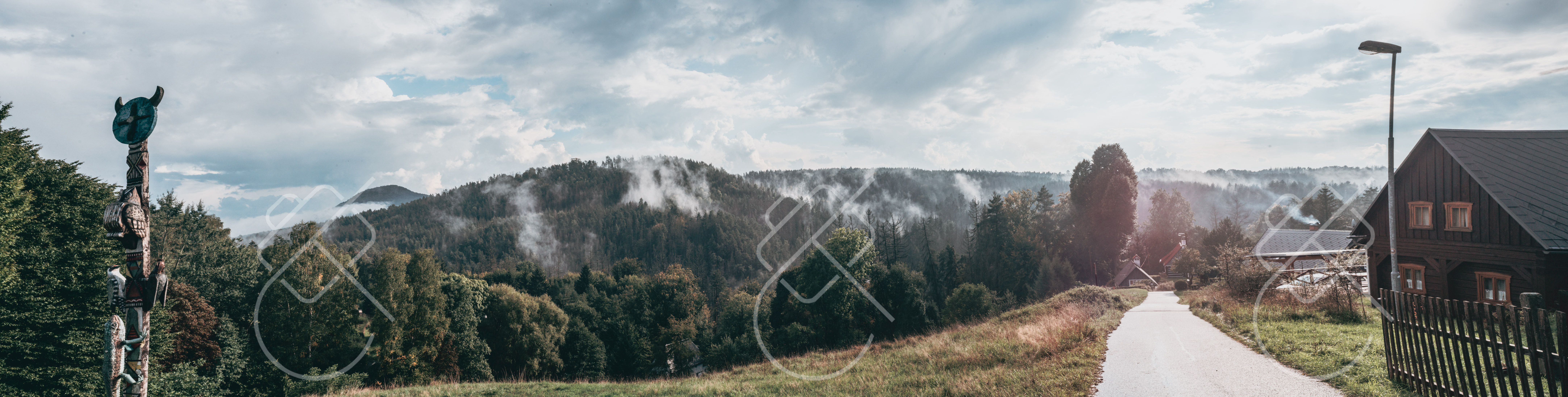 Morning mist over the forested hills of Bohemian Switzerland National Park — Hřensko, fine art travel photography print available from Clever Tourists