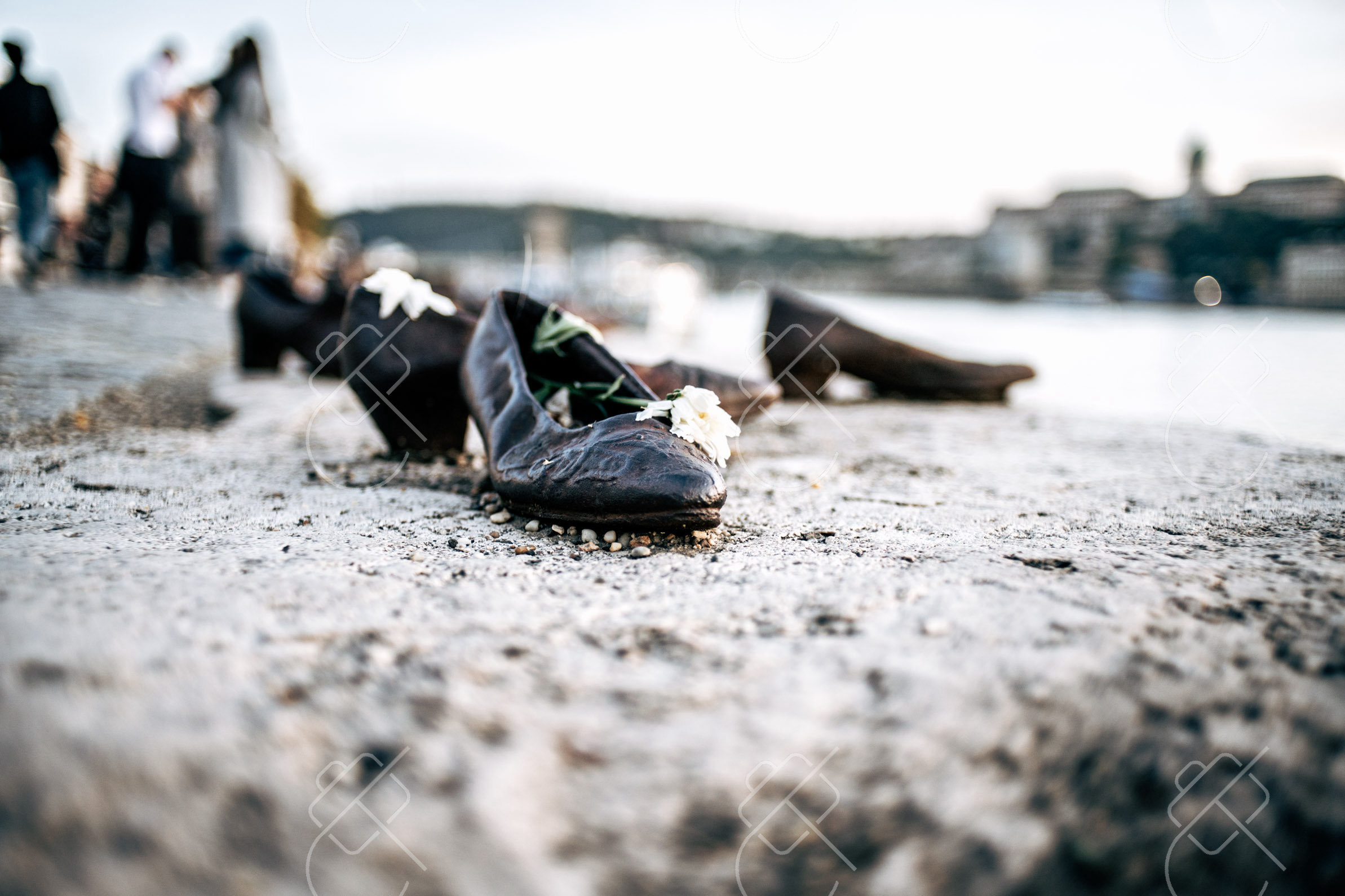 The Shoes on the Danube Bank memorial — Budapest, fine art travel photography print available from Clever Tourists