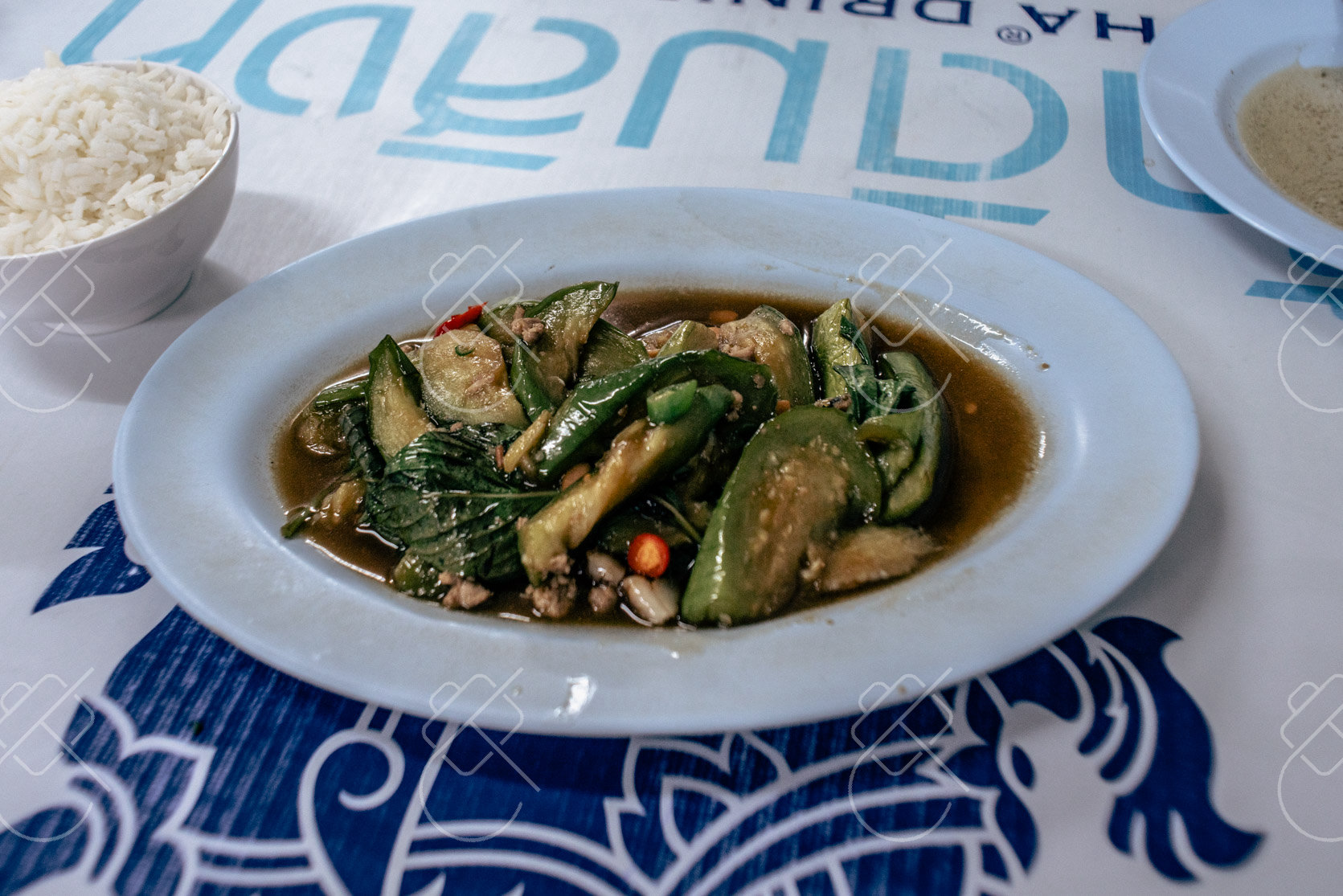 View & buy this print Stir-fried vegetables with rice — Thailand