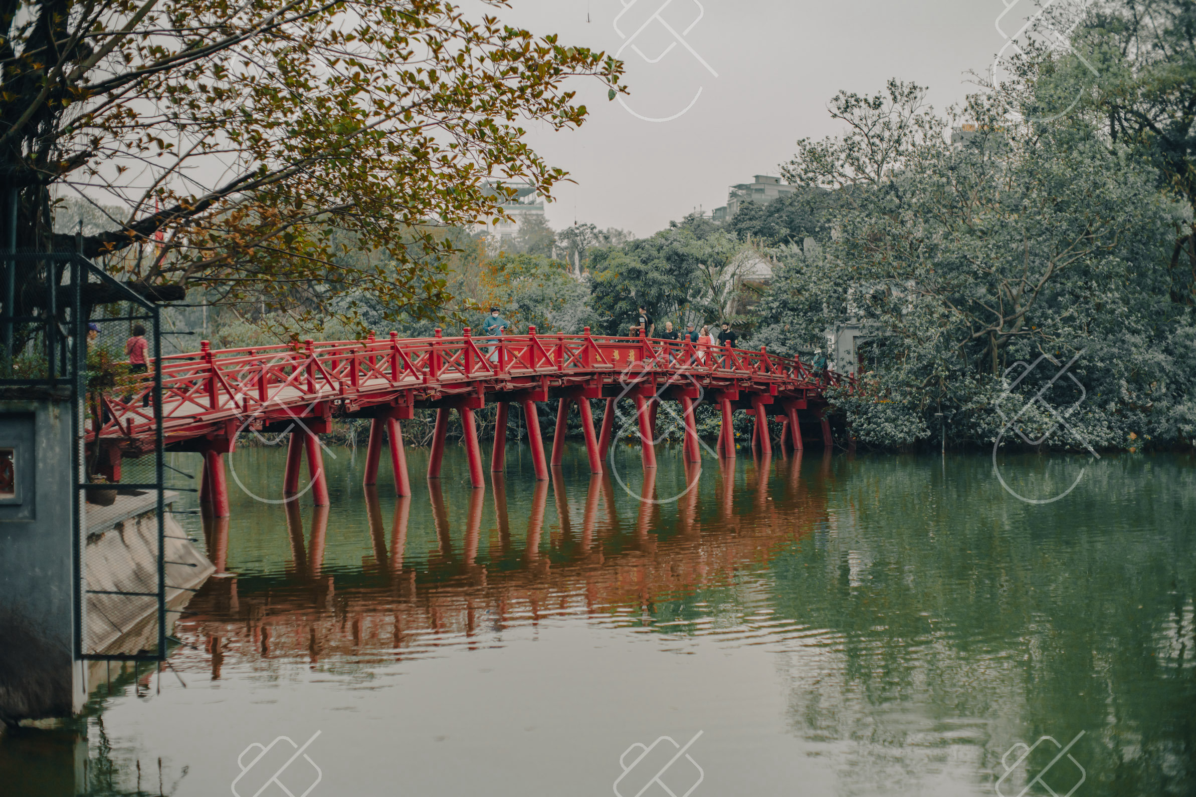 View & buy this print Hoan Kiem Lake & the French Quarter — fine art travel photography print available from Clever Tourists