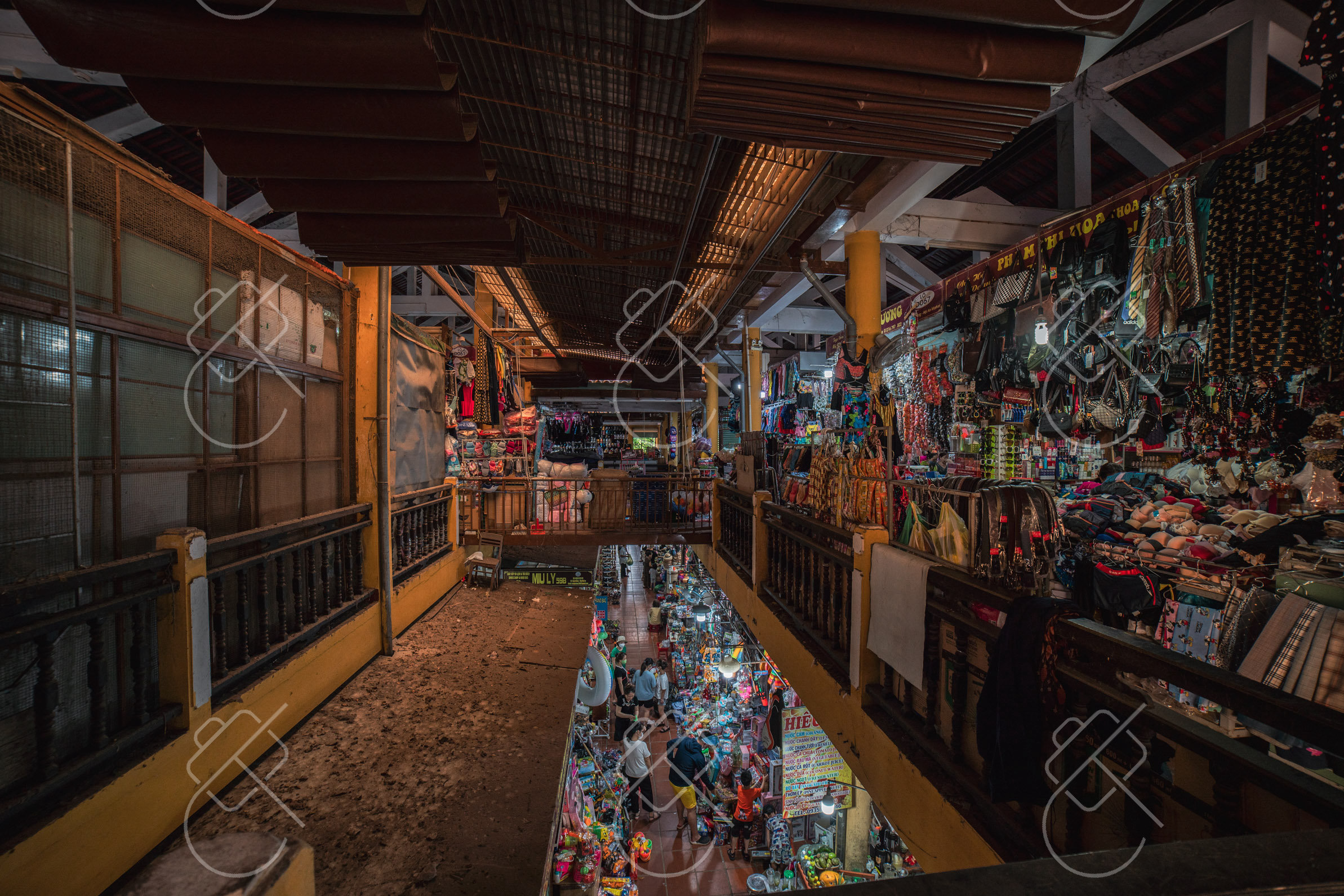 Looking down over the stalls of Hoi An Central Market — Hoi An, fine art travel photography print available from Clever Tourists