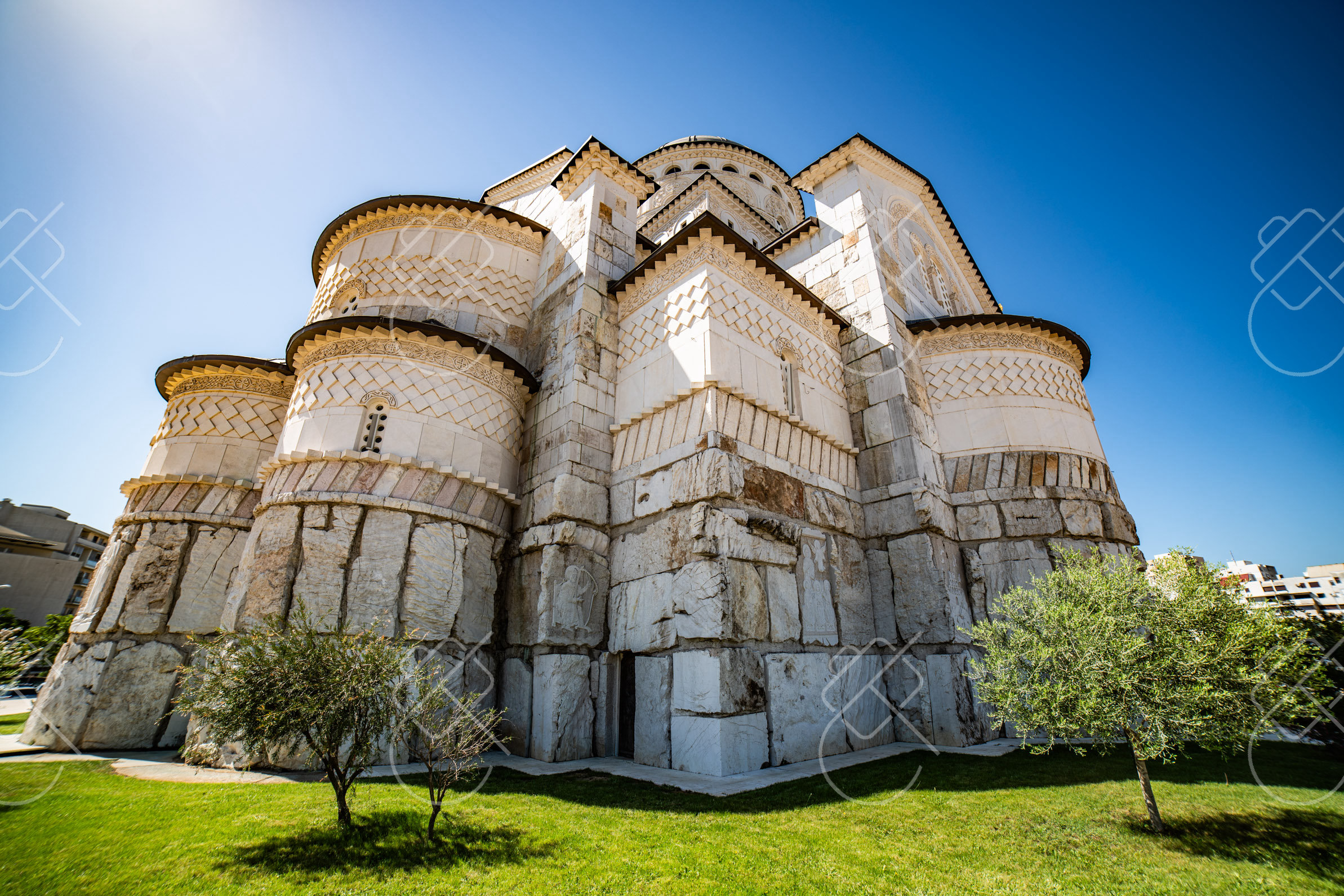 Historic stone church architecture and masonry along the route into northern Albania — Theth, fine art travel photography print available from Clever Tourists